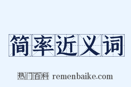 简率近义词是什么意思的图片